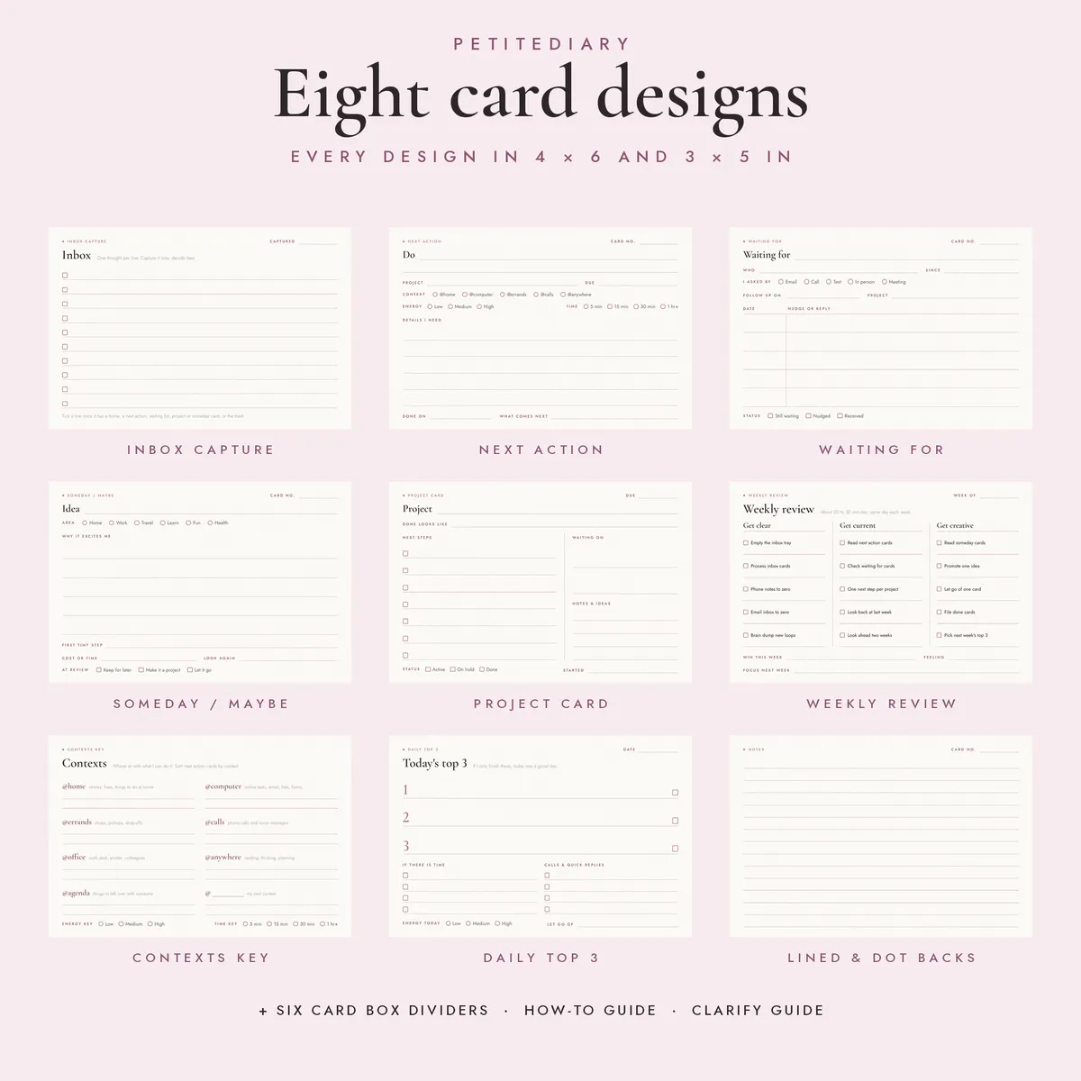 Inbox & Next Action Cards 3x5 & 4x6, image 2