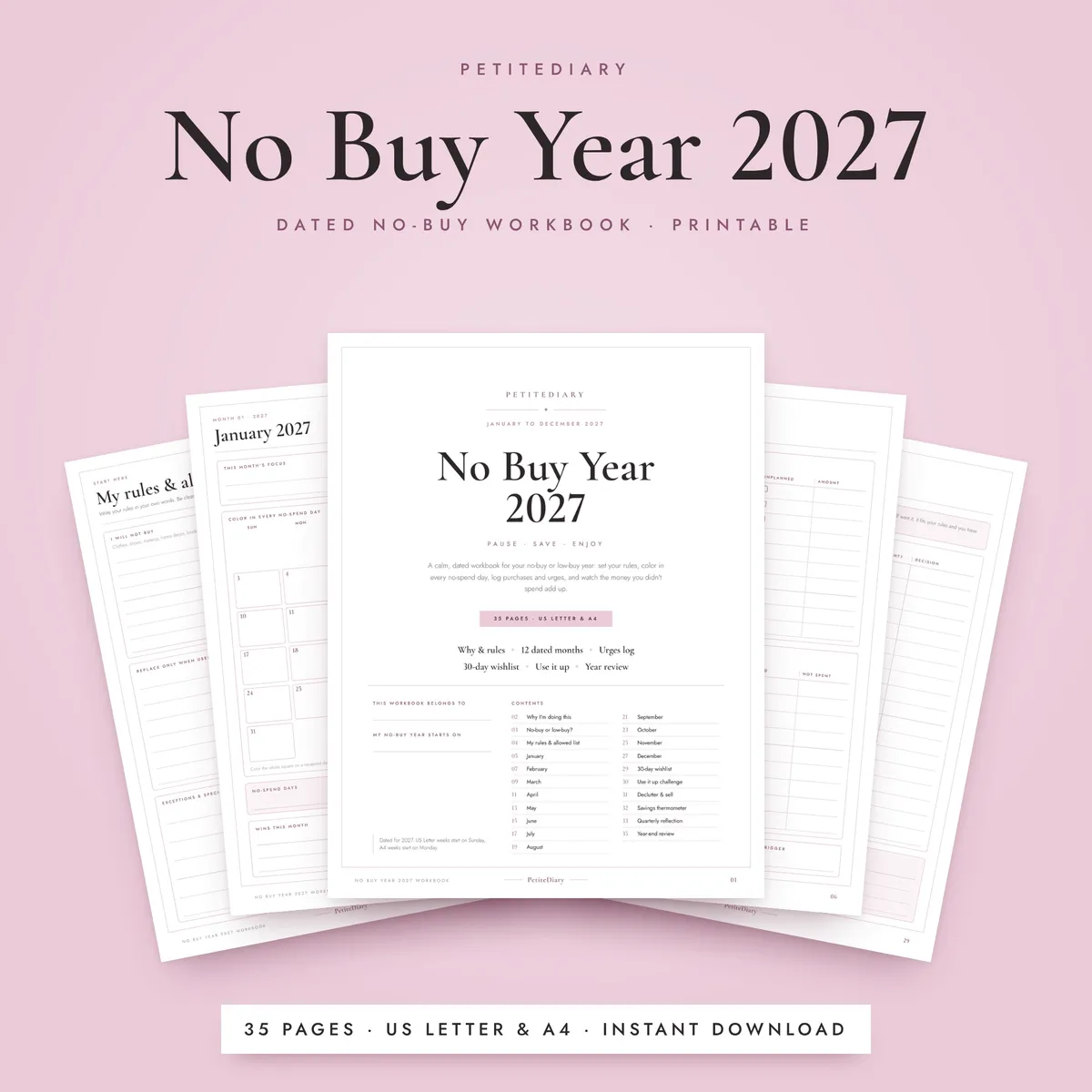 No Buy Year 2027 Workbook