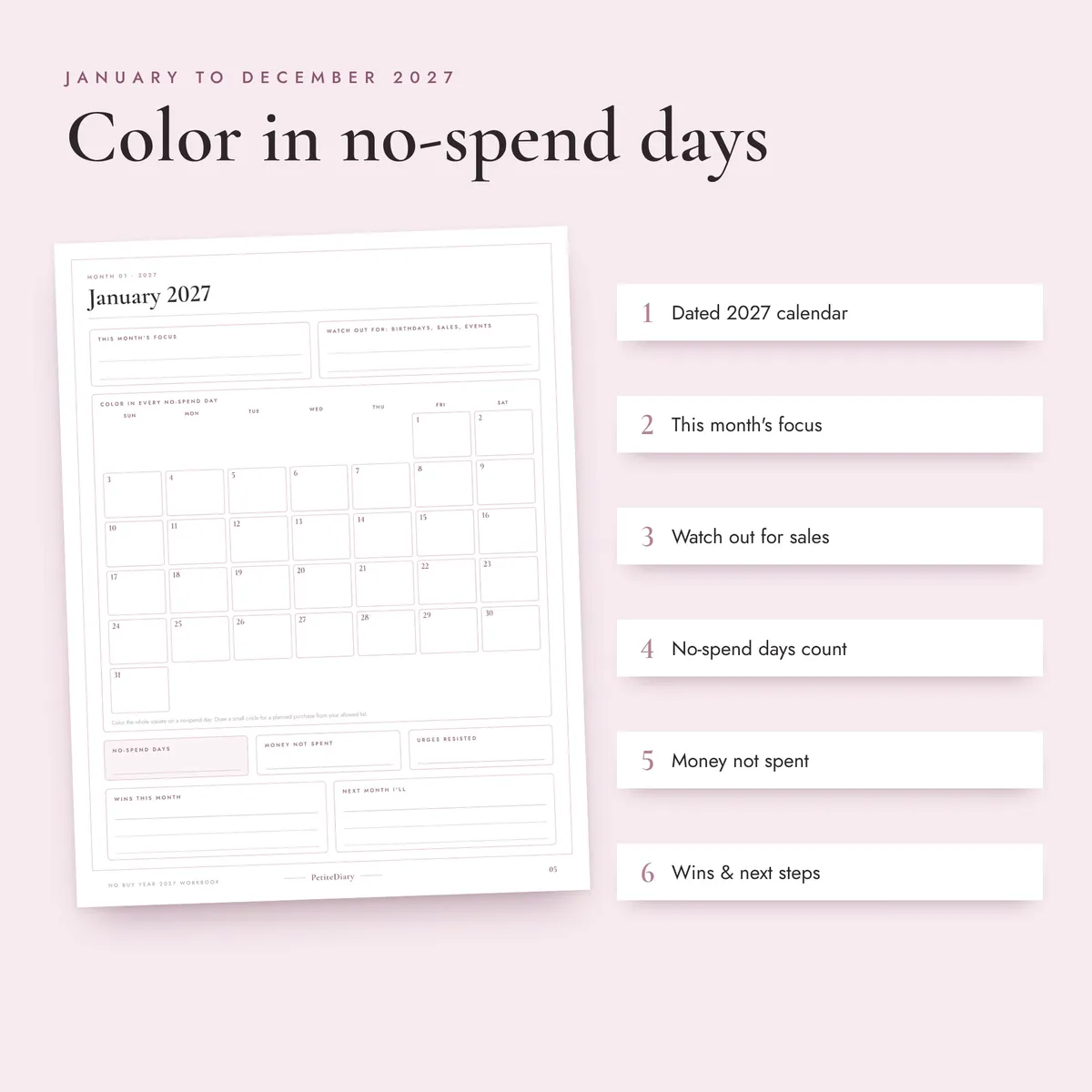 No Buy Year 2027 Workbook, image 3