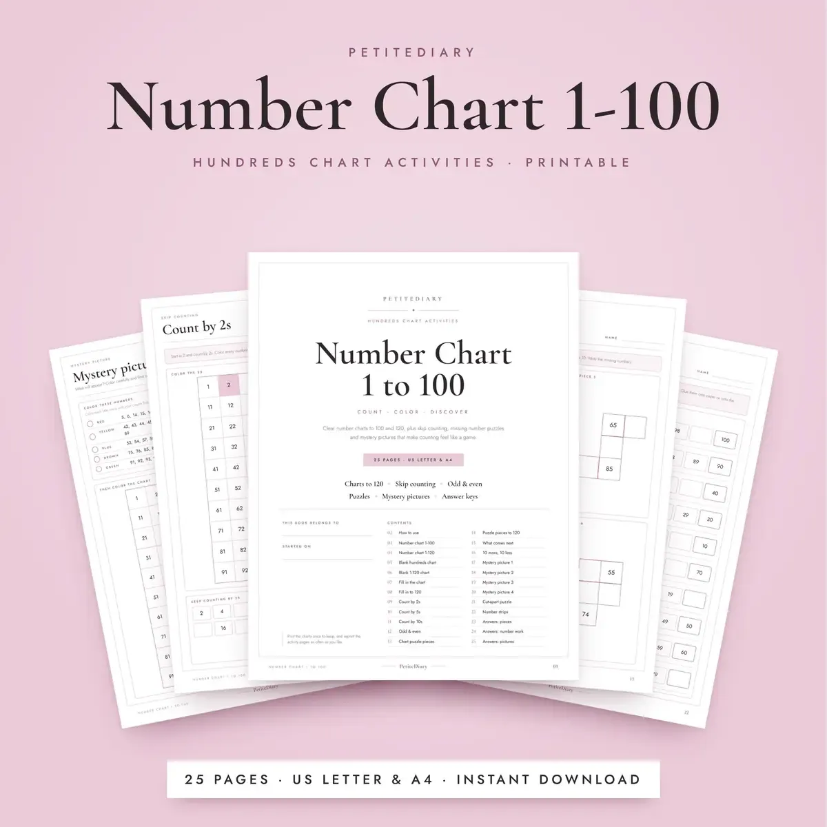 Number Chart 1-100 & 120