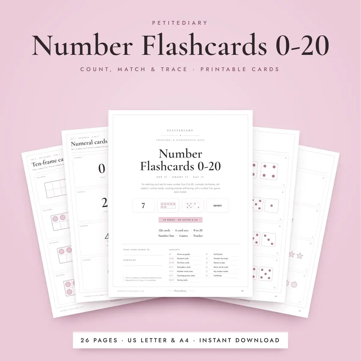 Number Flashcards 0-20