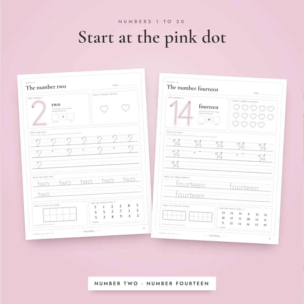 Number Tracing Worksheets 1 to 20, image 4