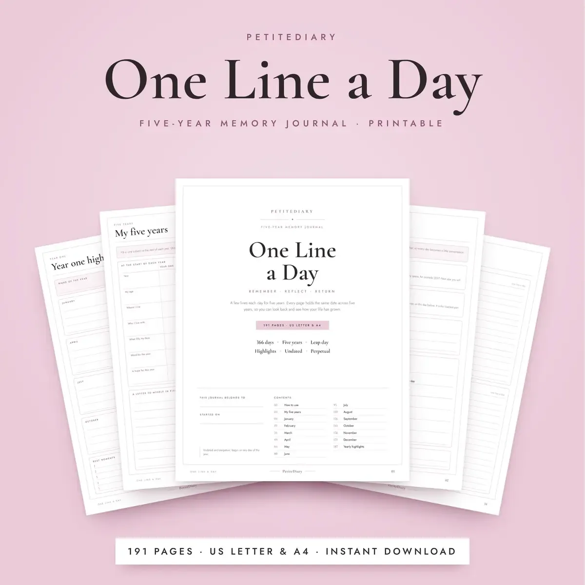 One Line a Day Journal