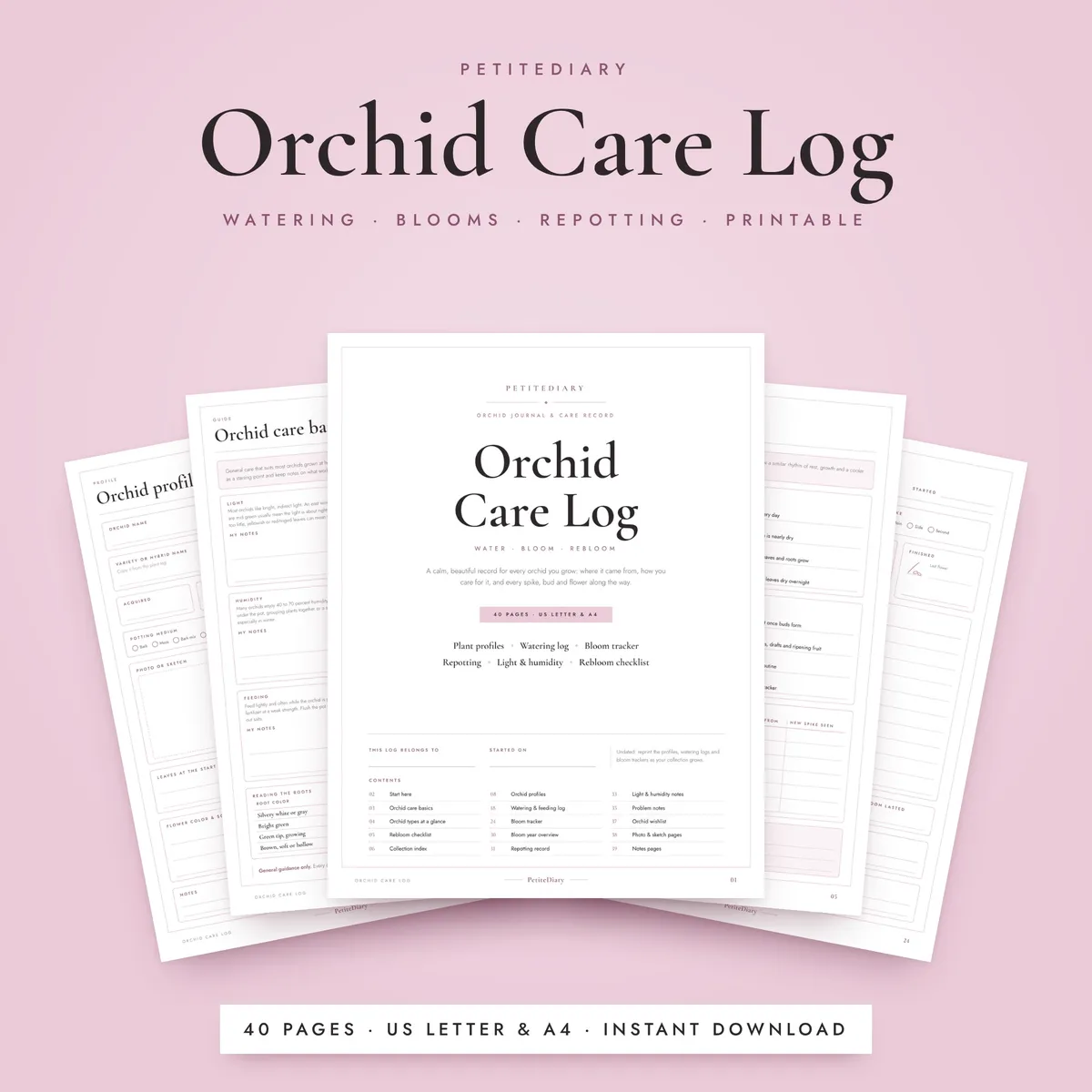 Orchid Care Log