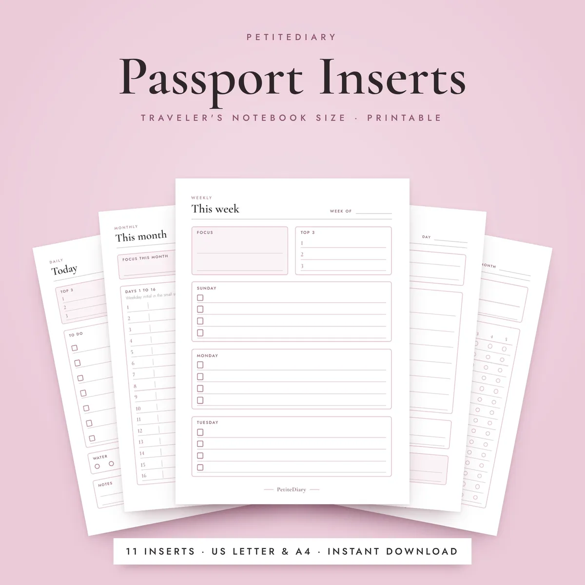 Passport Traveler's Notebook Inserts
