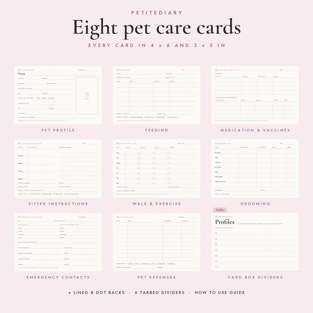 Pet Care Cards for Dogs & Cats, image 2