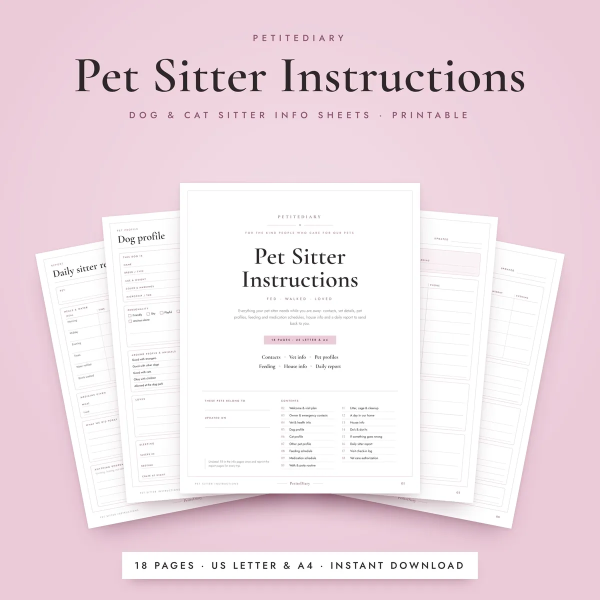 Pet Sitter Instructions
