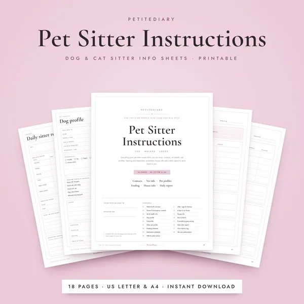 Pet Sitter Instructions
