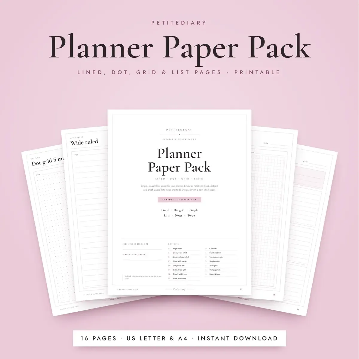 Planner Paper Pack