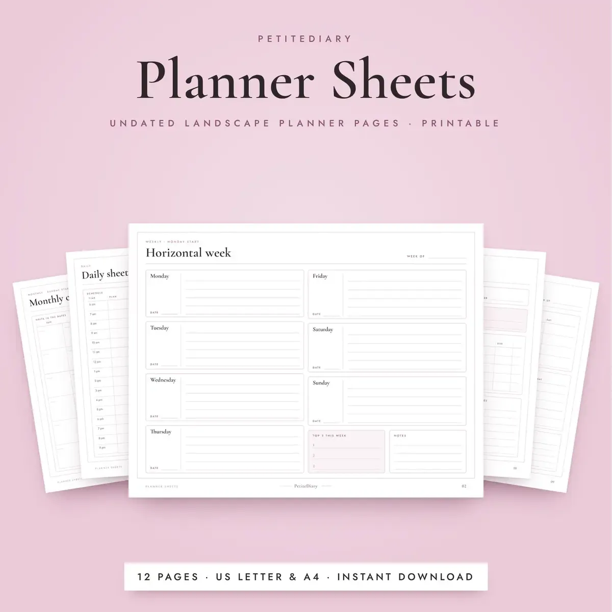Planner Sheets
