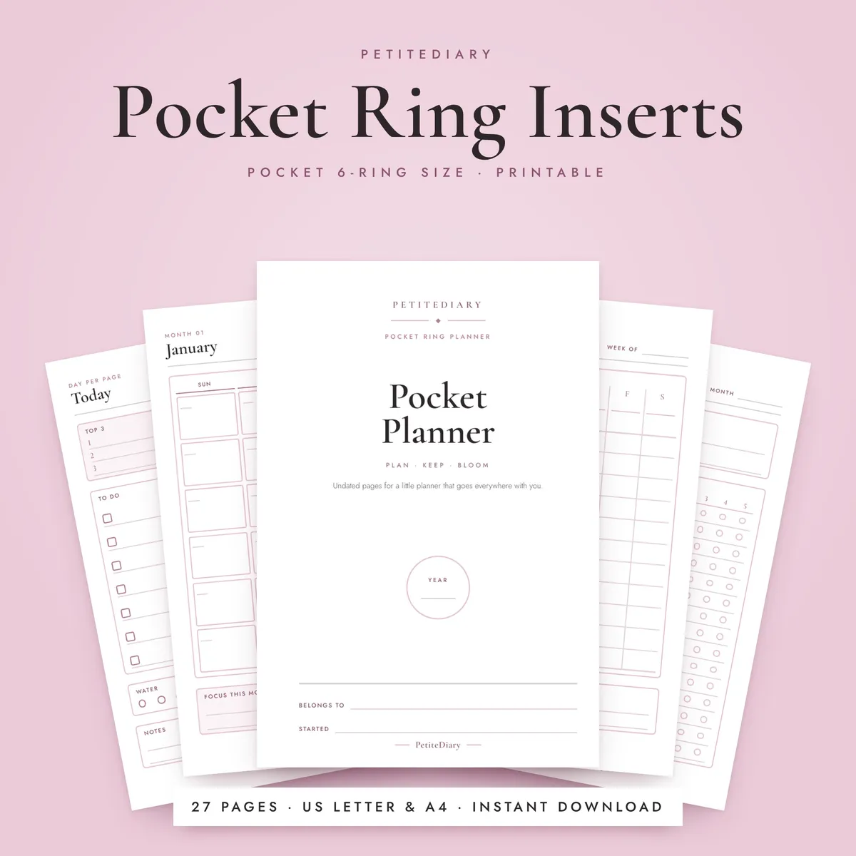 Pocket Ring Planner Inserts