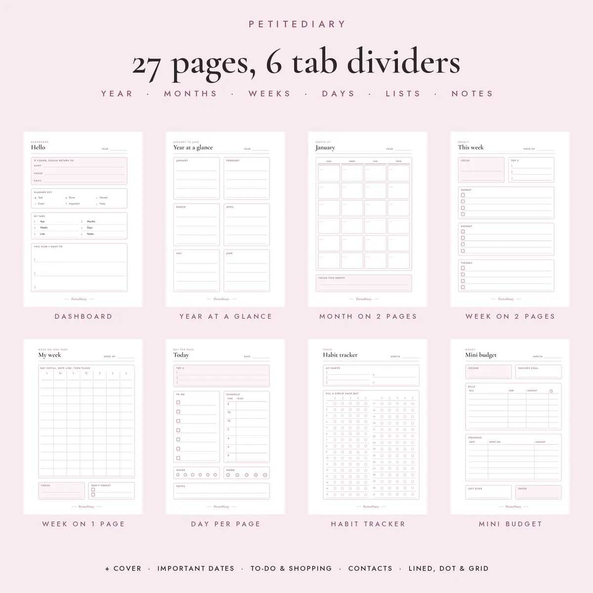Pocket Ring Planner Inserts, image 2