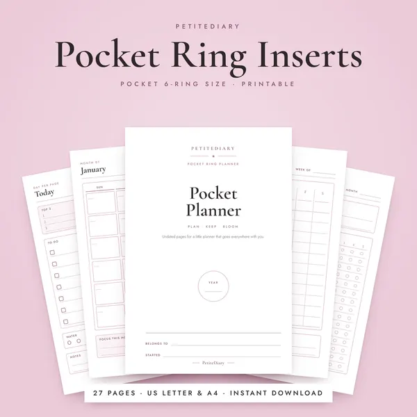 Pocket Ring Planner Inserts