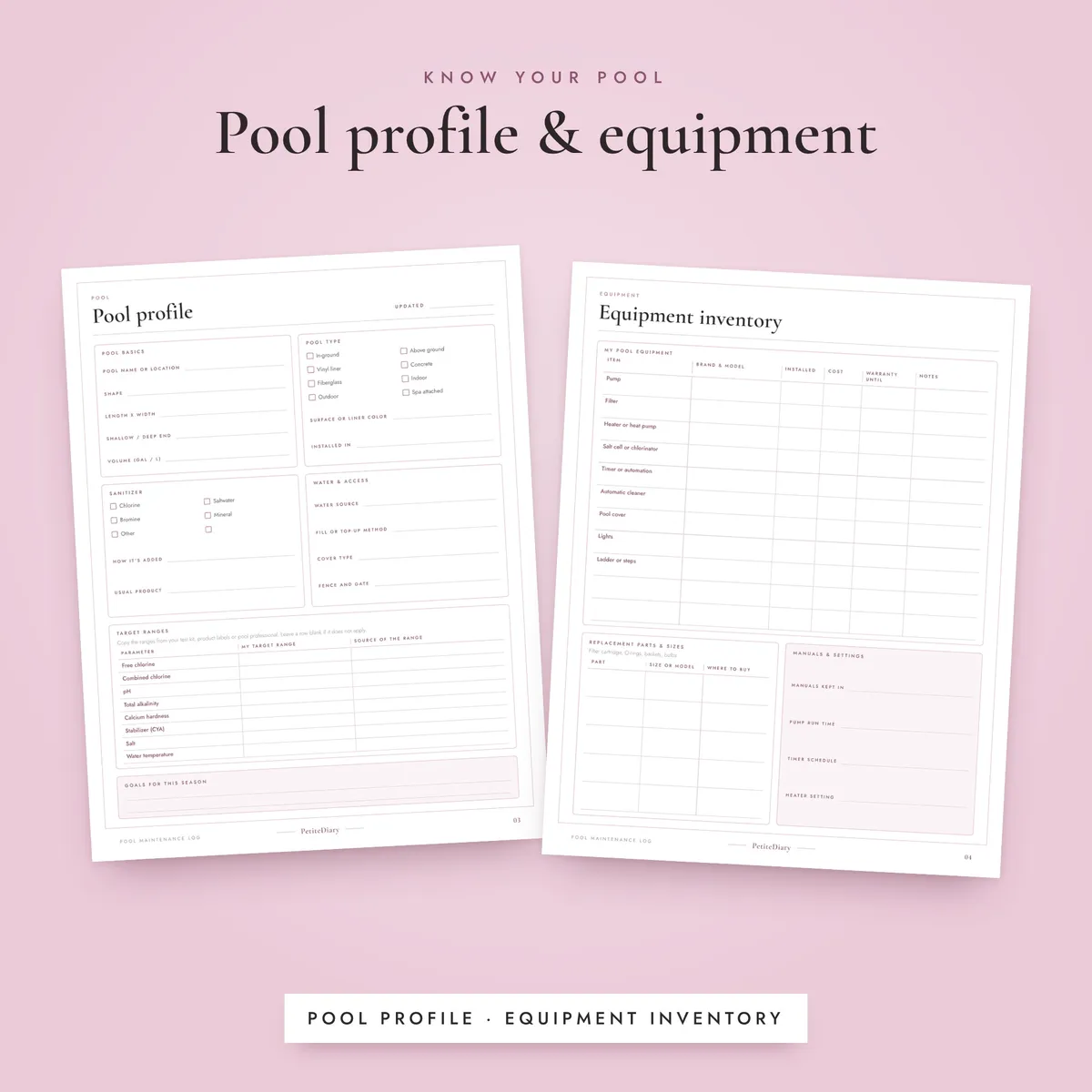 Pool Maintenance Log, image 4