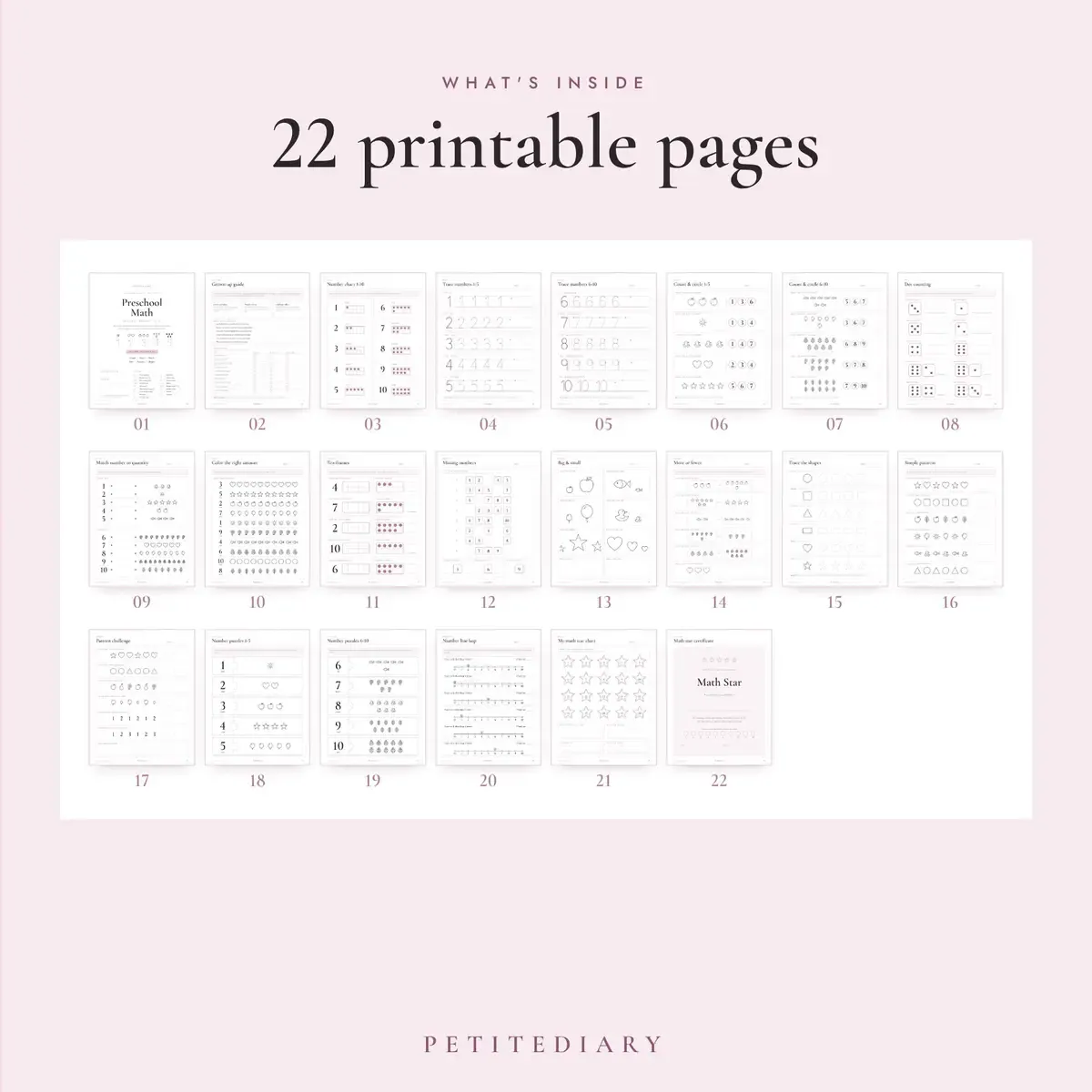 Preschool Math Worksheets, image 2