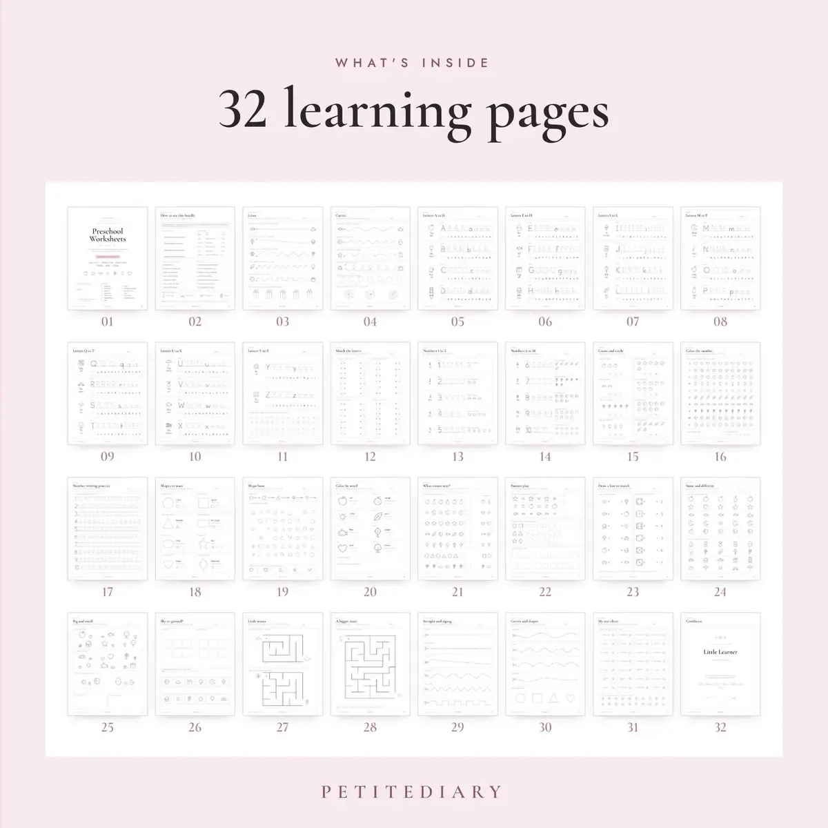 Preschool Worksheets Bundle, image 2