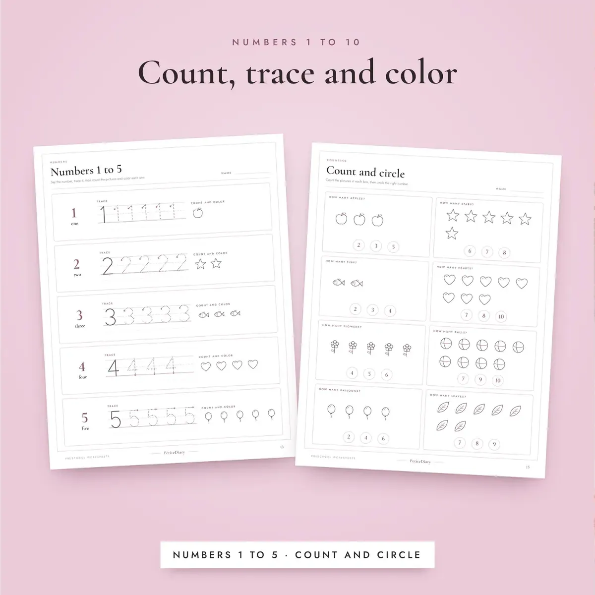 Preschool Worksheets Bundle, image 4