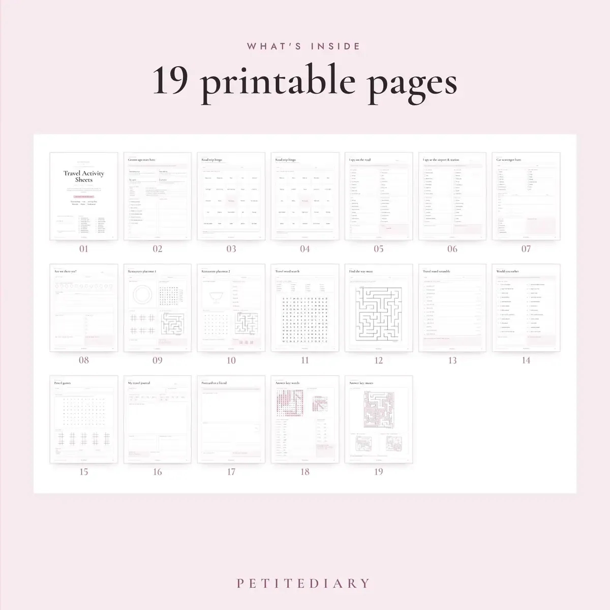 Activity Sheets for Road Trips, image 2