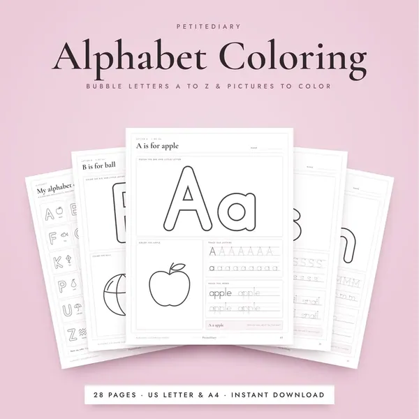 Alphabet Coloring Pages A to Z