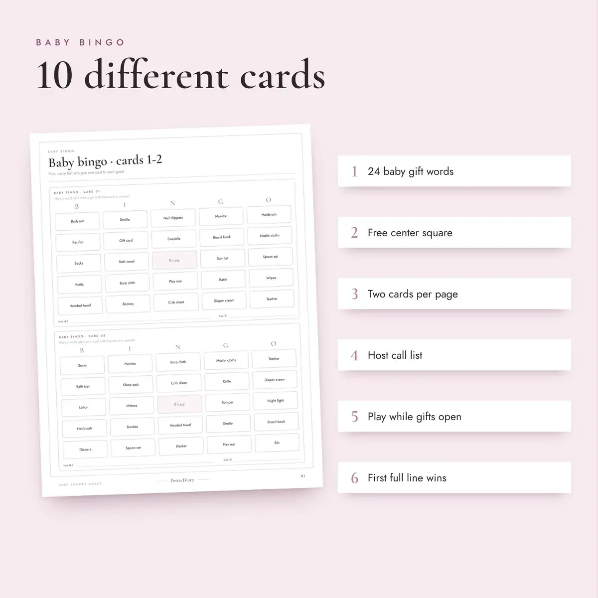 Baby Shower Games Bundle of 12, image 3