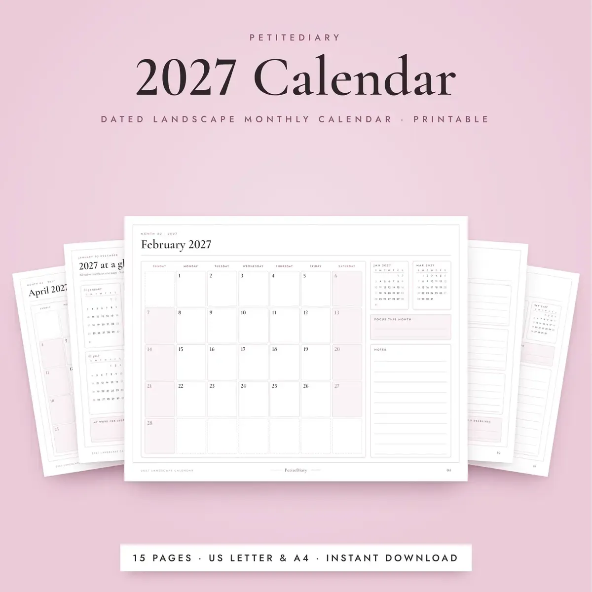 Calendar 2027 Landscape