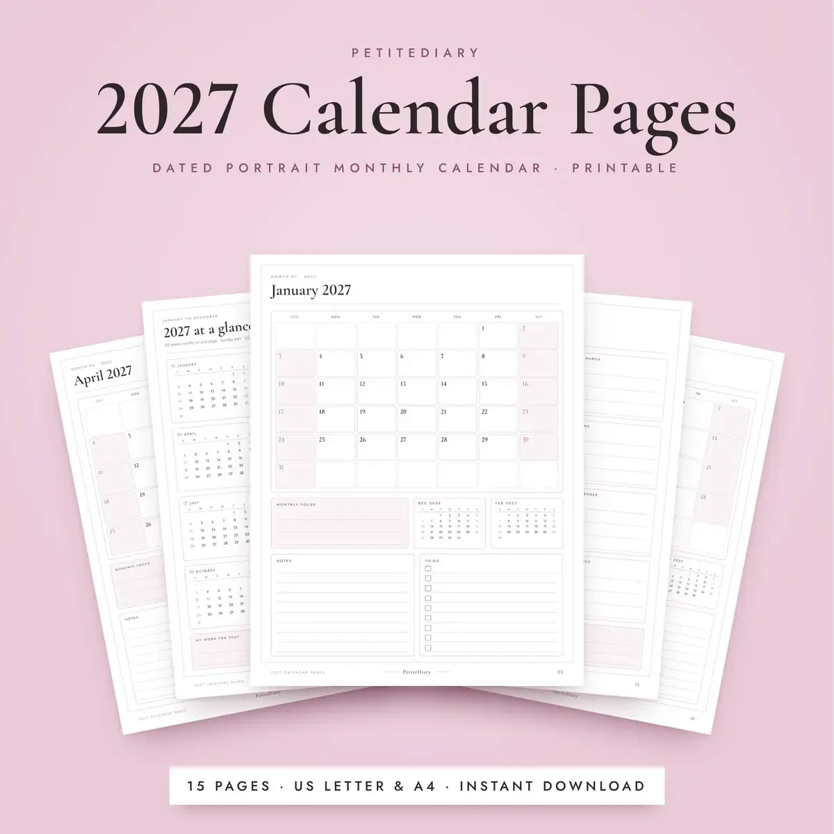 Calendar Pages 2027