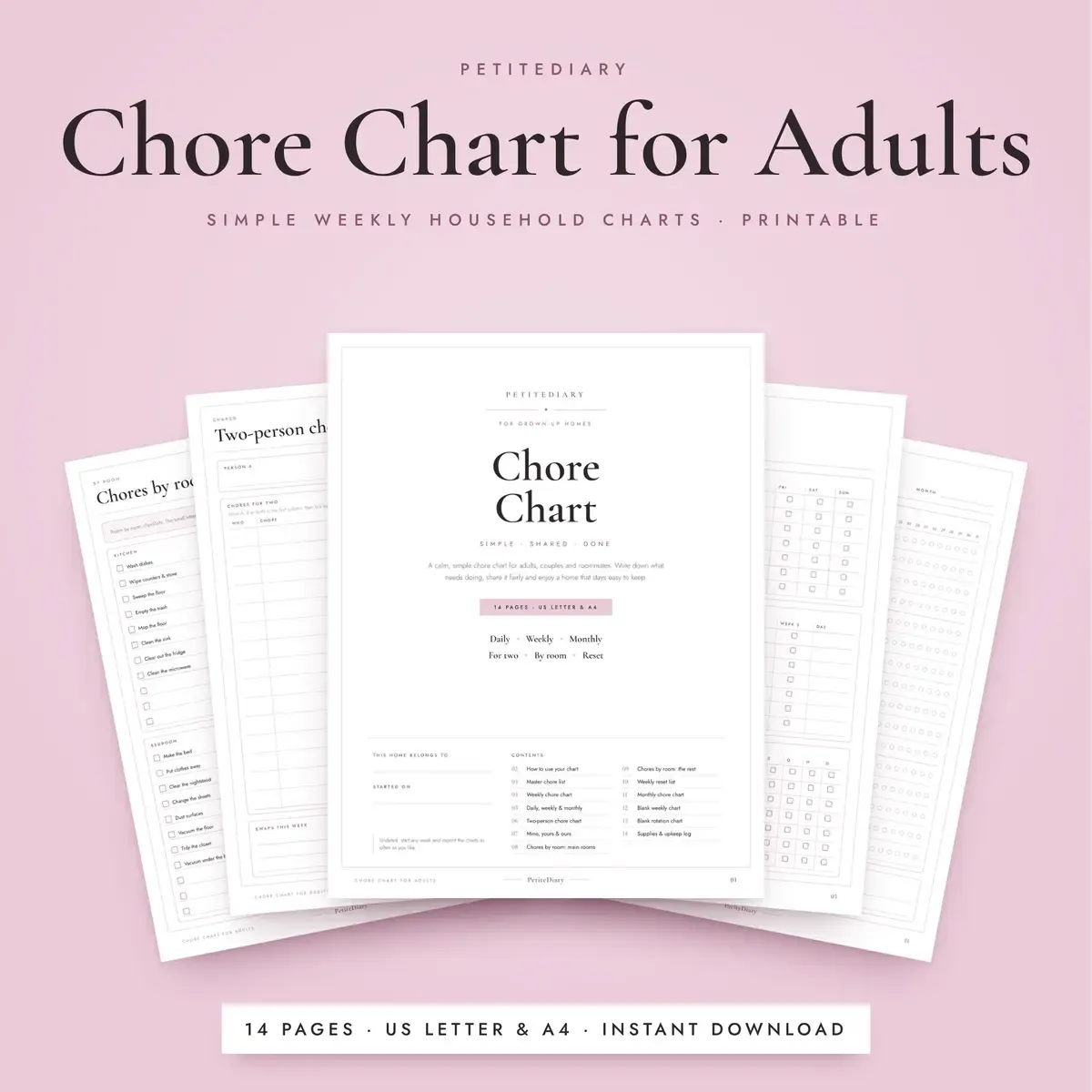 Chore Chart for Adults