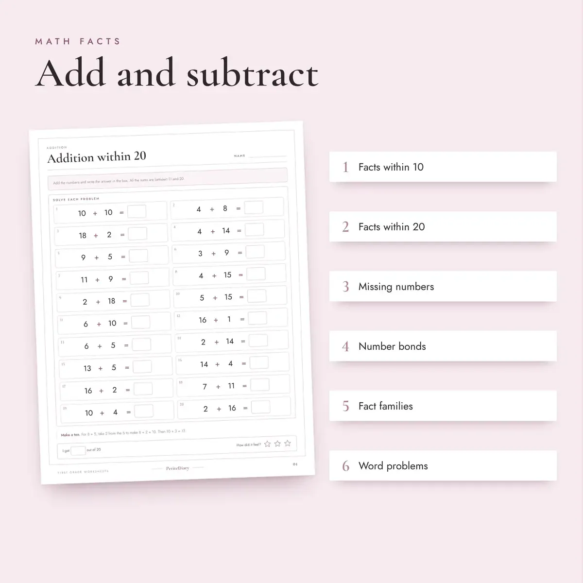 First Grade Worksheets, image 3