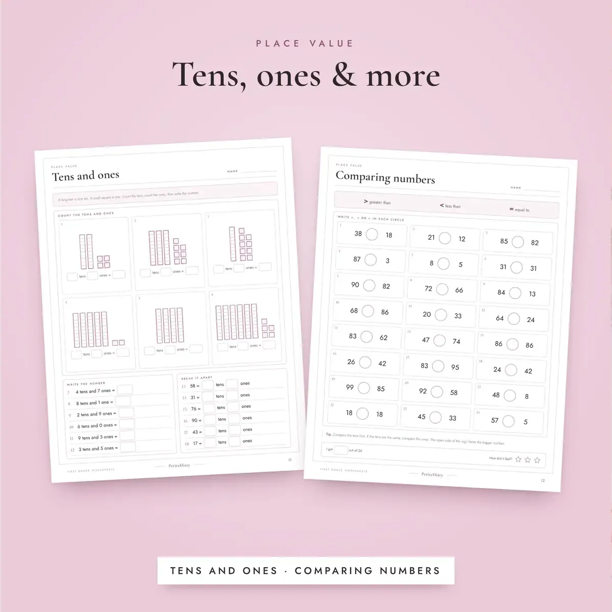First Grade Worksheets, image 4
