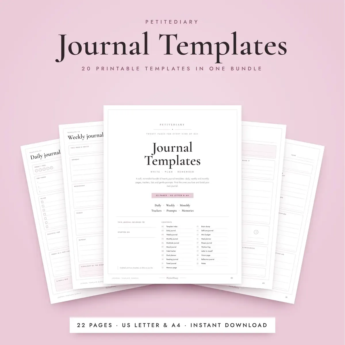 Journal Template Bundle