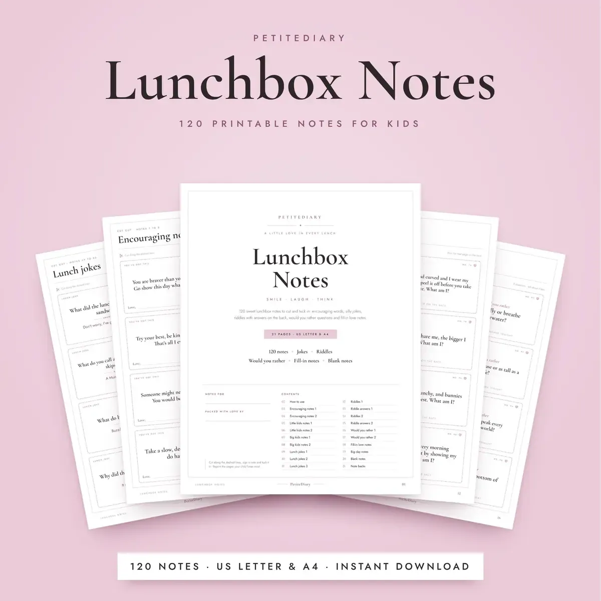 Lunchbox Notes for Kids