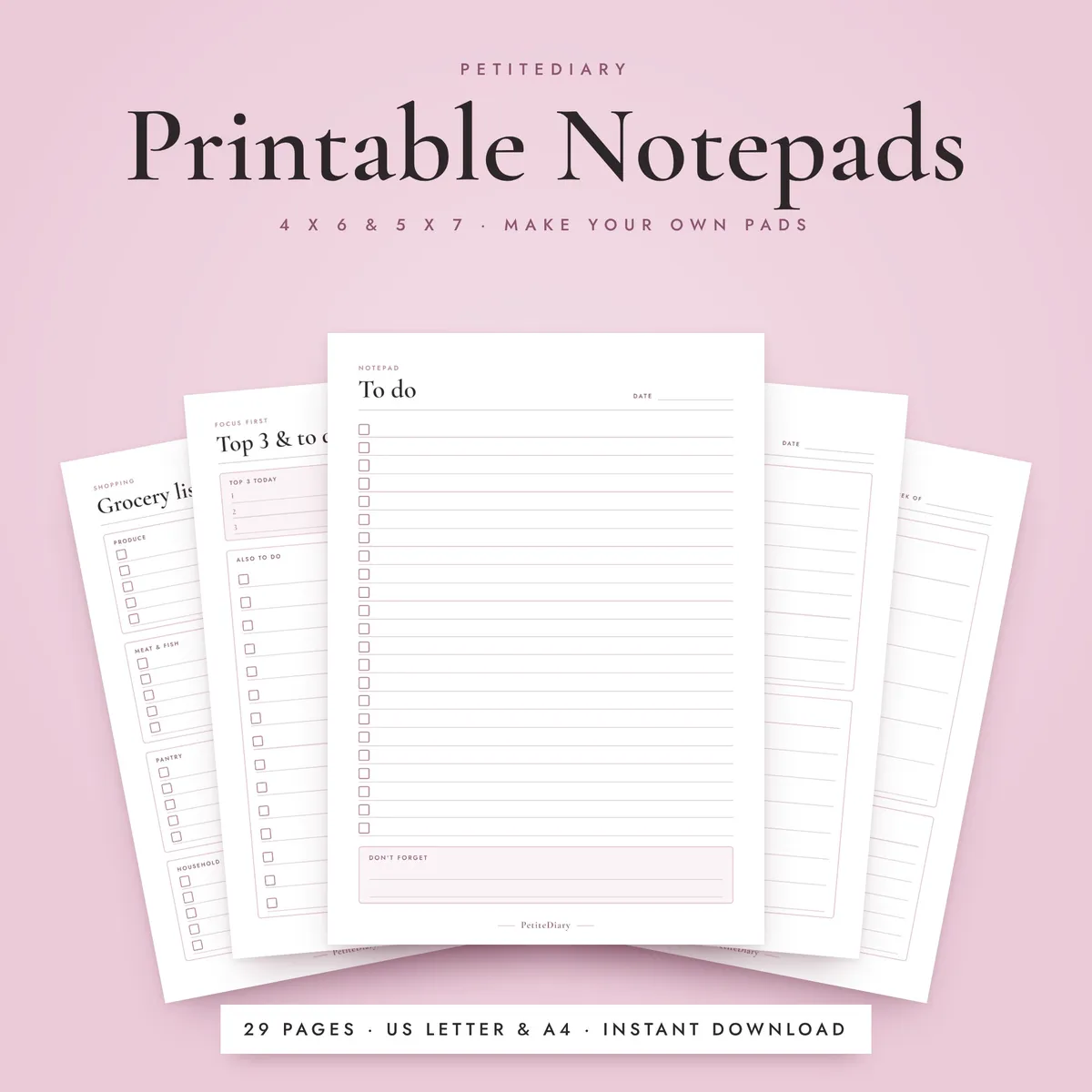 Printable Notepads