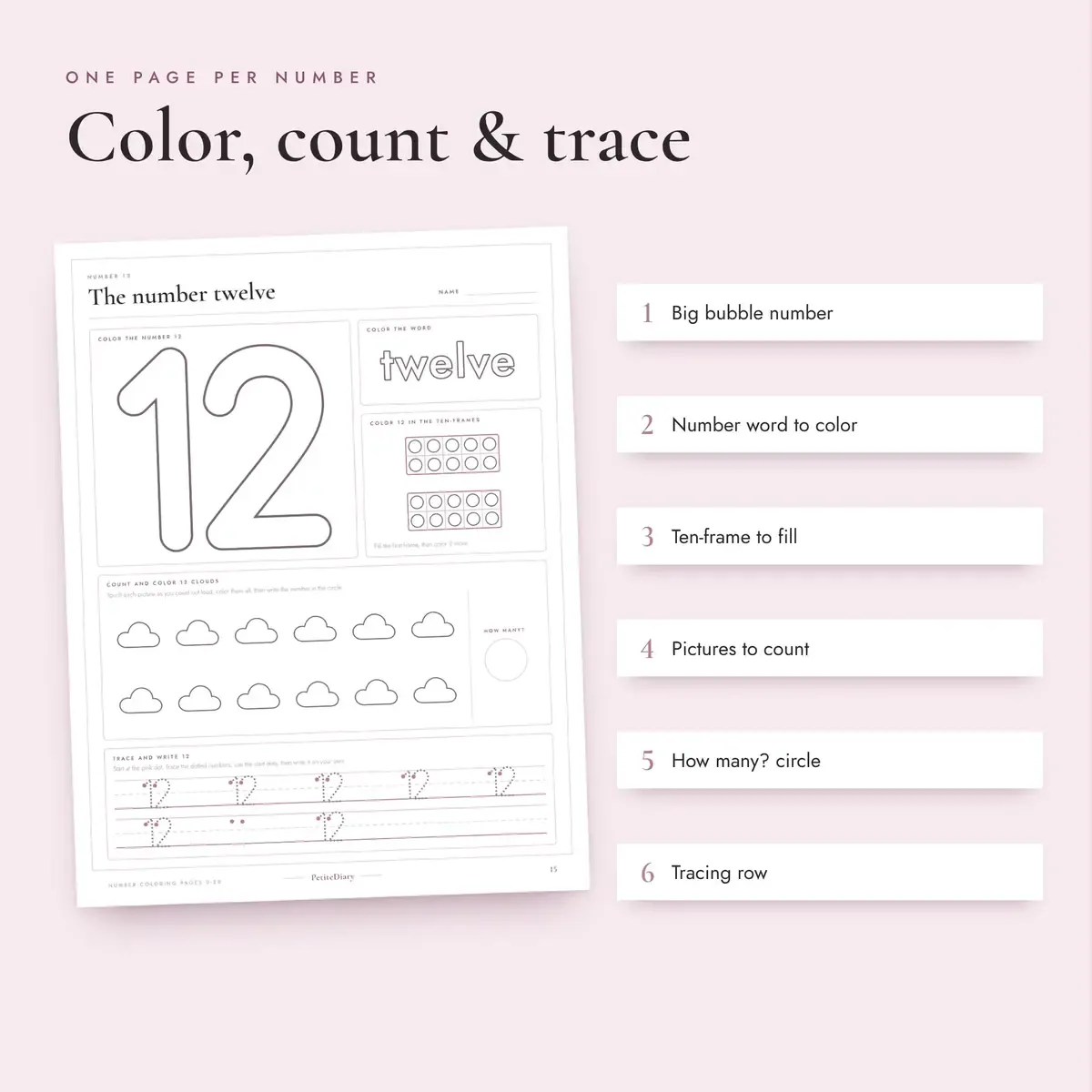 Number Coloring Pages 0-20, image 3