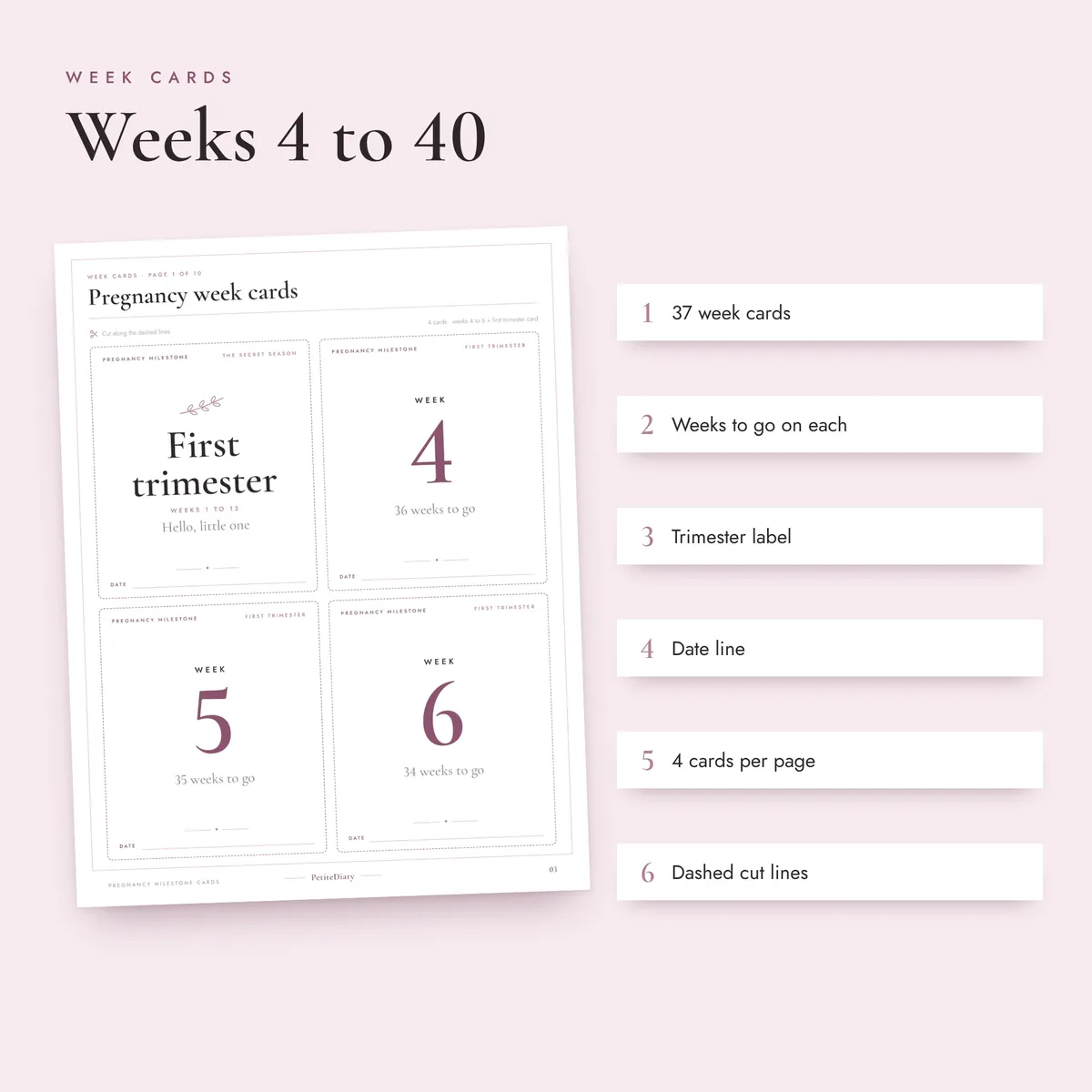 Pregnancy Milestone Cards, image 3