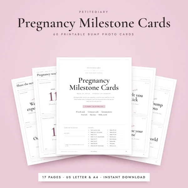 Pregnancy Milestone Cards