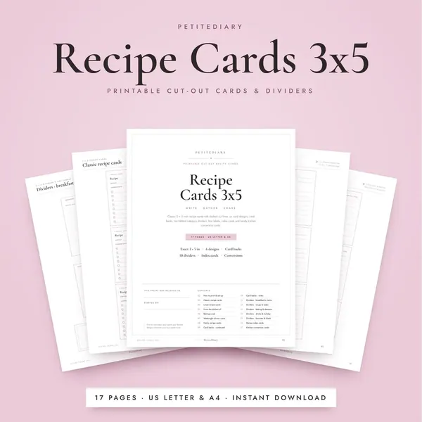 Recipe Cards 3x5