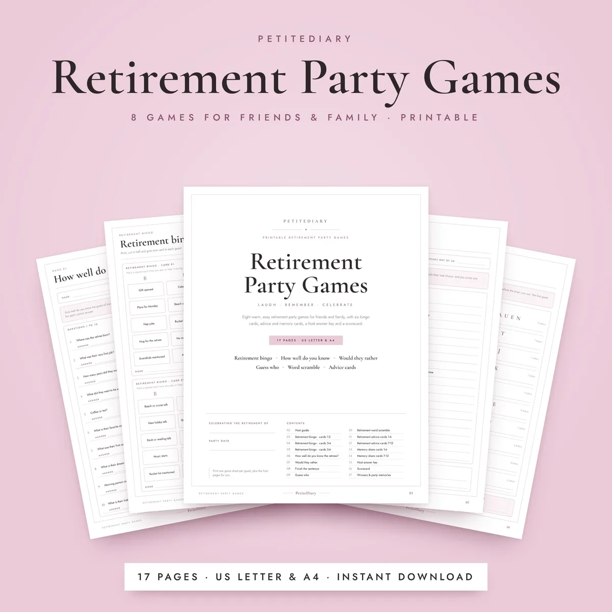 Retirement Party Games
