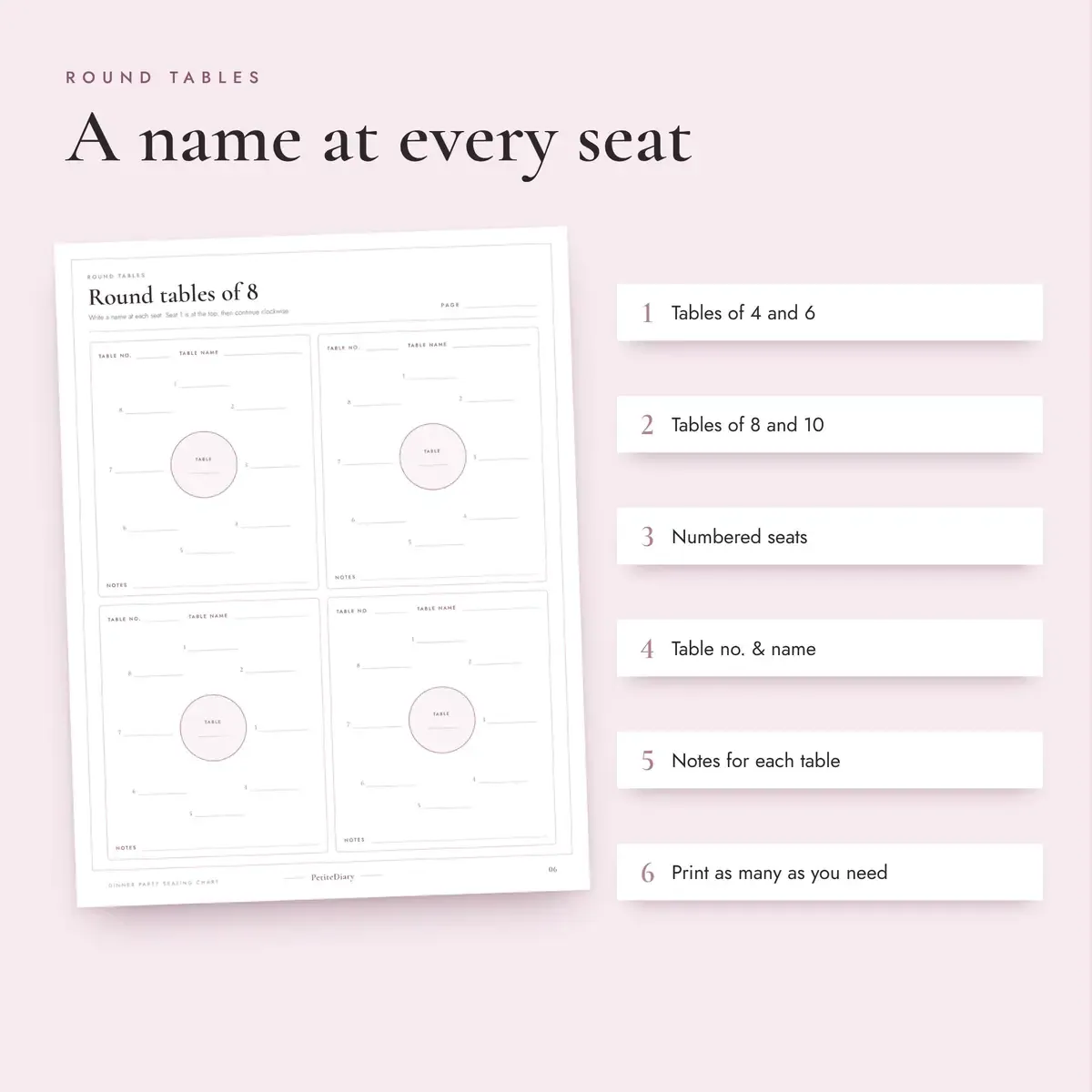 Seating Chart for Dinner Parties, image 3