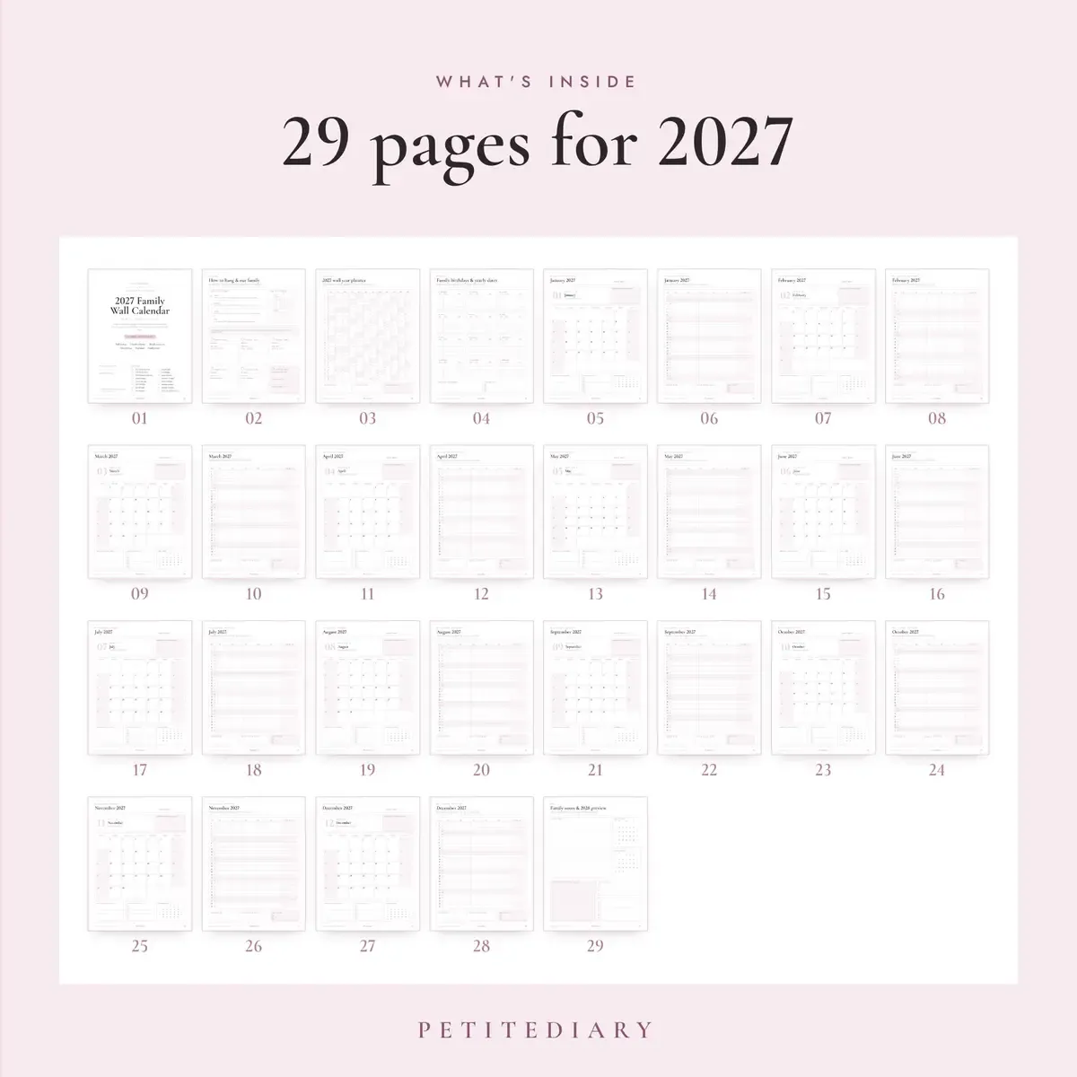 Wall Calendar 2027 for Families, image 2