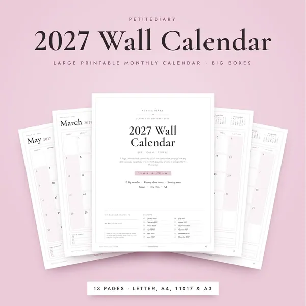 Wall Calendar 2027