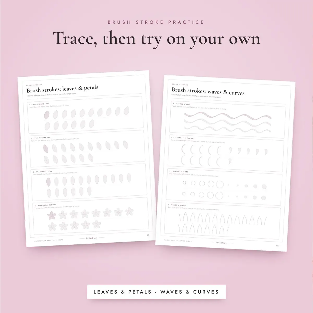 Watercolor Practice Sheets for Beginners, image 4