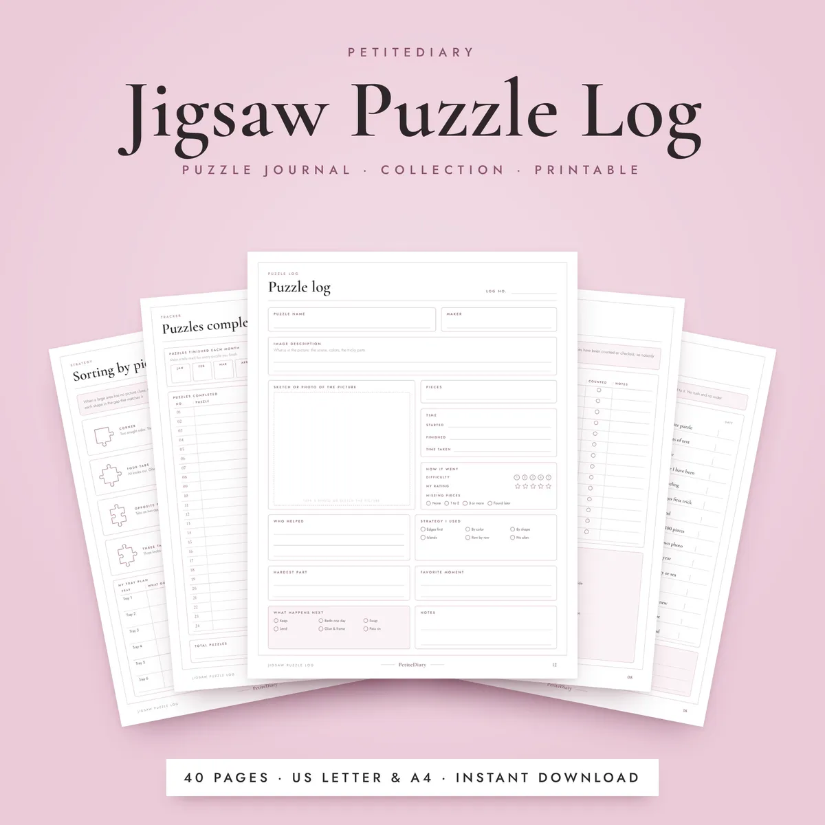 Jigsaw Puzzle Log
