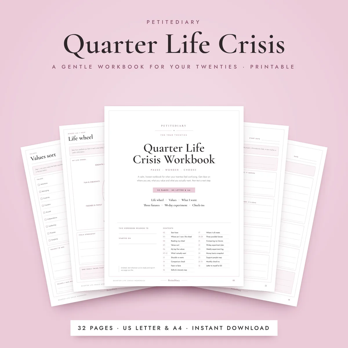 Quarter Life Crisis Workbook for Your 20s