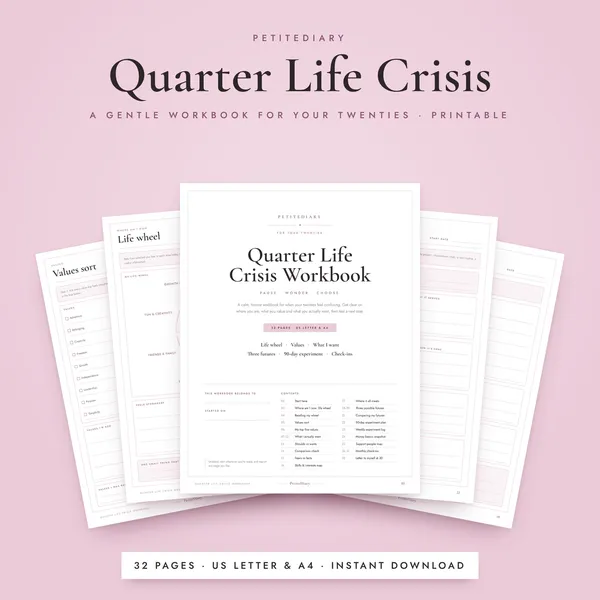 Quarter Life Crisis Workbook for Your 20s