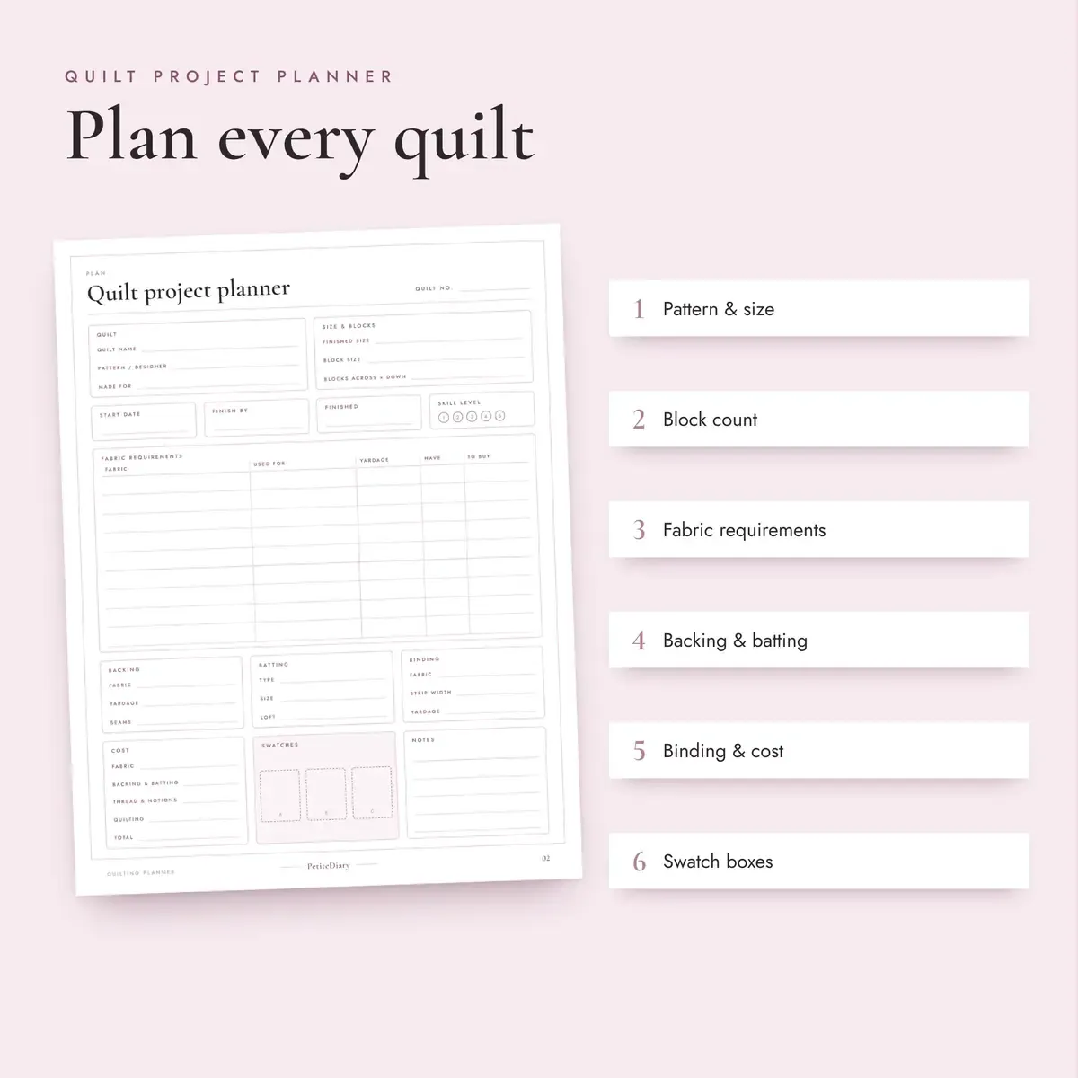 Quilting Planner, image 3