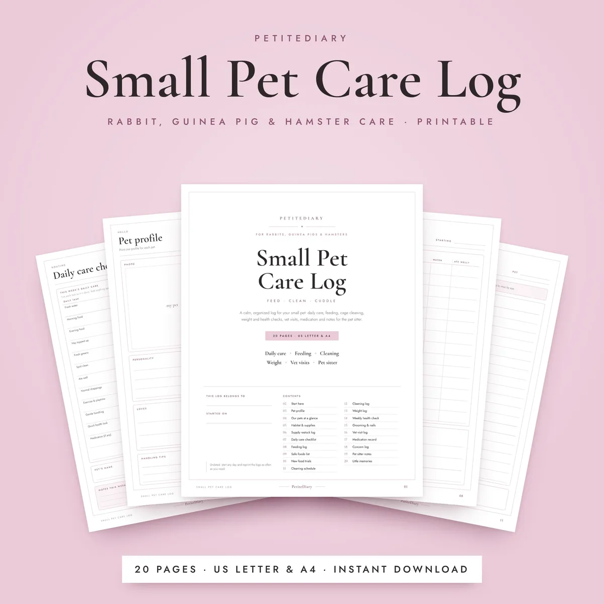 Rabbit Care Log