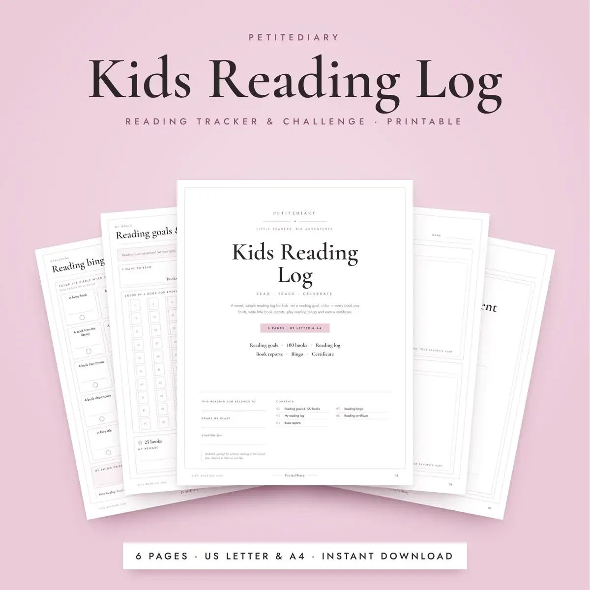 Reading Log for Kids