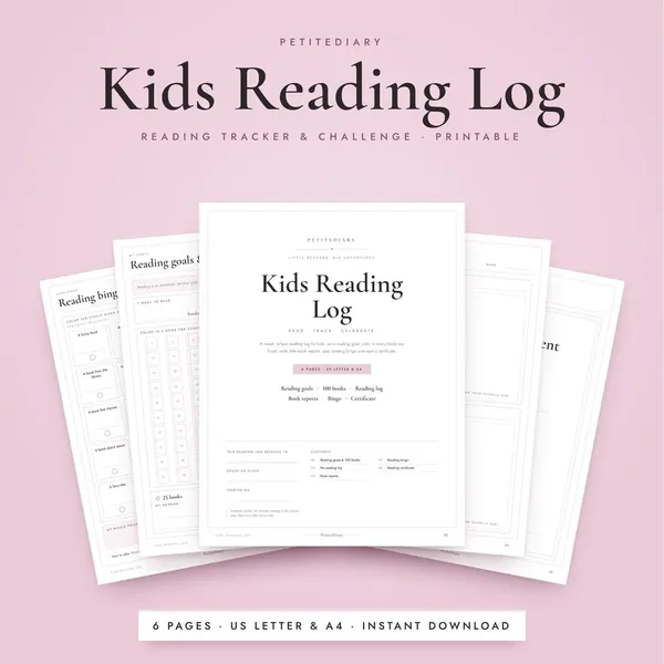 Reading Log for Kids