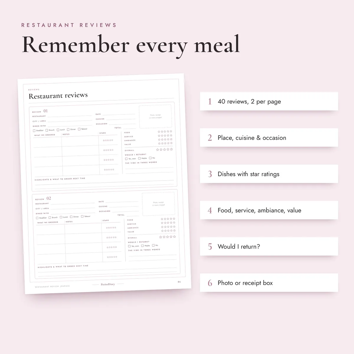 Restaurant Journal, image 3