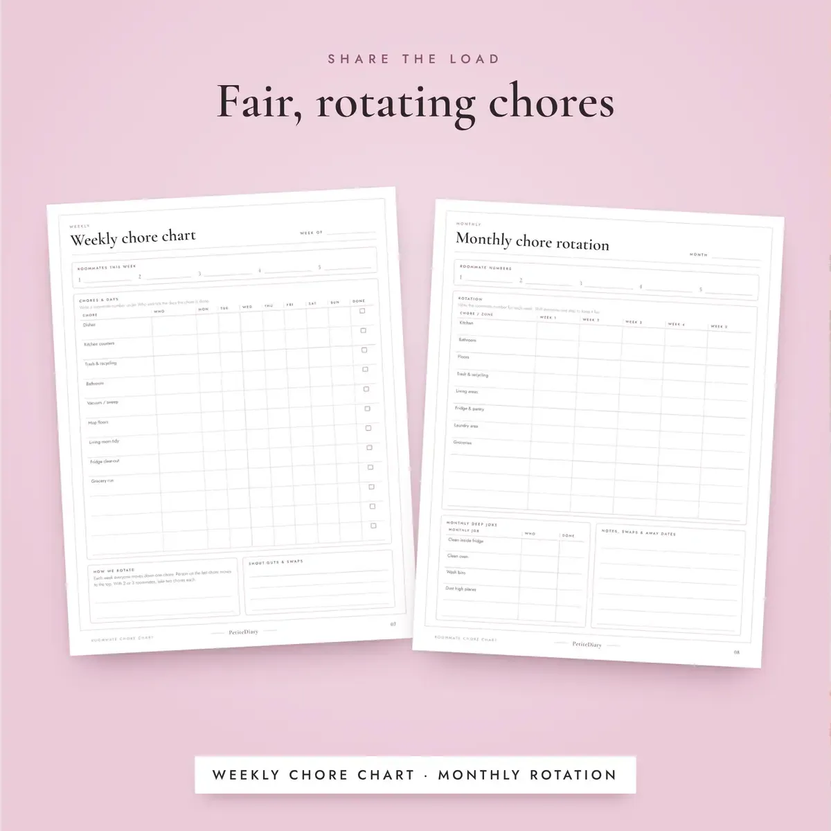 Roommate Chore Chart, image 4